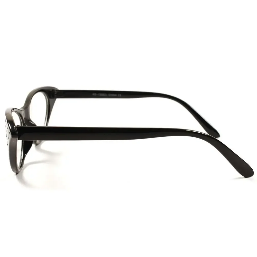 Fashion Celebrity Vintage Black Cat Eye Frame Womens Clear Lens Eye Glasses